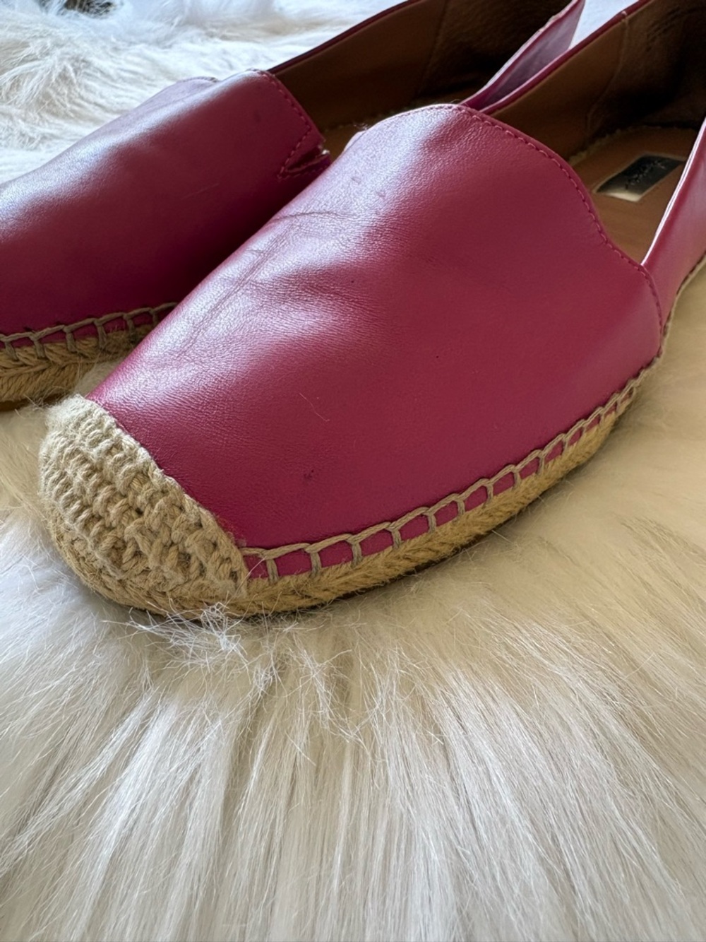 HALOGEN Magenta/Pink Leather Espadrille Flats Women’s size 9M - Picture 6 of 6